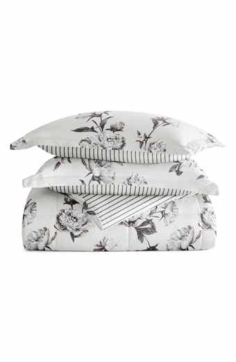 HOMESPUN Magnolia Stripe Reversible 3-Piece Comforter Set