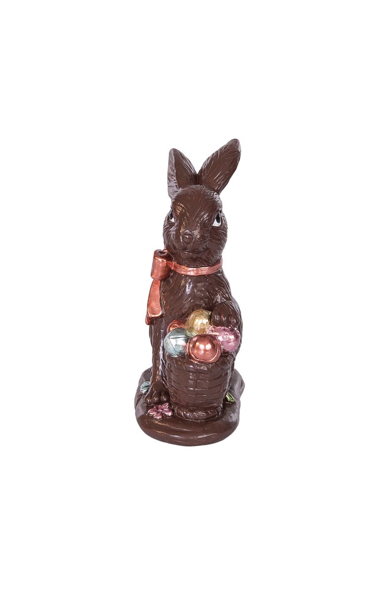 Gallerie II Dark Chocolate Polyresin Easter Rabbit Small Figurine 4.88", Alternate, color, Brown