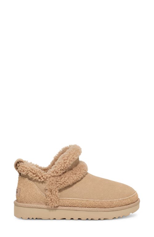 Ugg(r) Classic Ultra Mini Spillseam Genuine Shearling Bootie