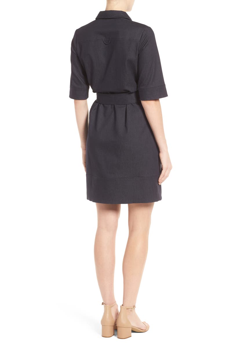 Halogen<sup>®</sup> Belted Denim Shirtdress, Alternate, color,