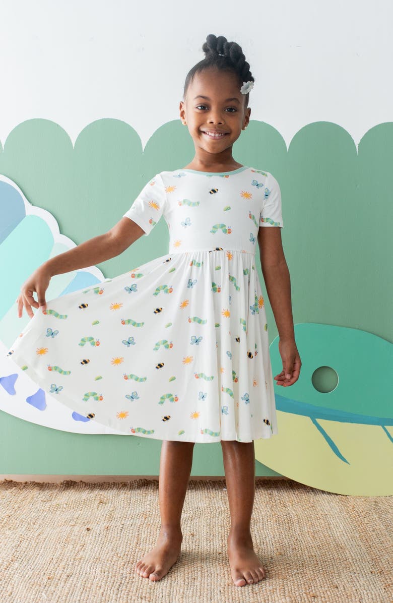 Kyte BABY Kids' 'The Very Hungry Caterpillar' Twirl Dress, Alternate, color, Green