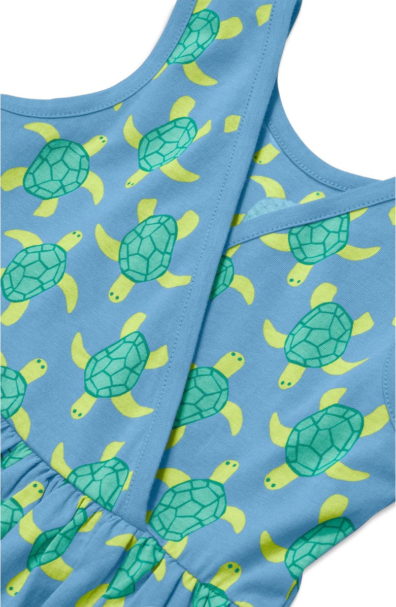 Primary Kids Tiered Tank Dress In Seasonal Prints, Alternate, color, Lime Sea Turtles