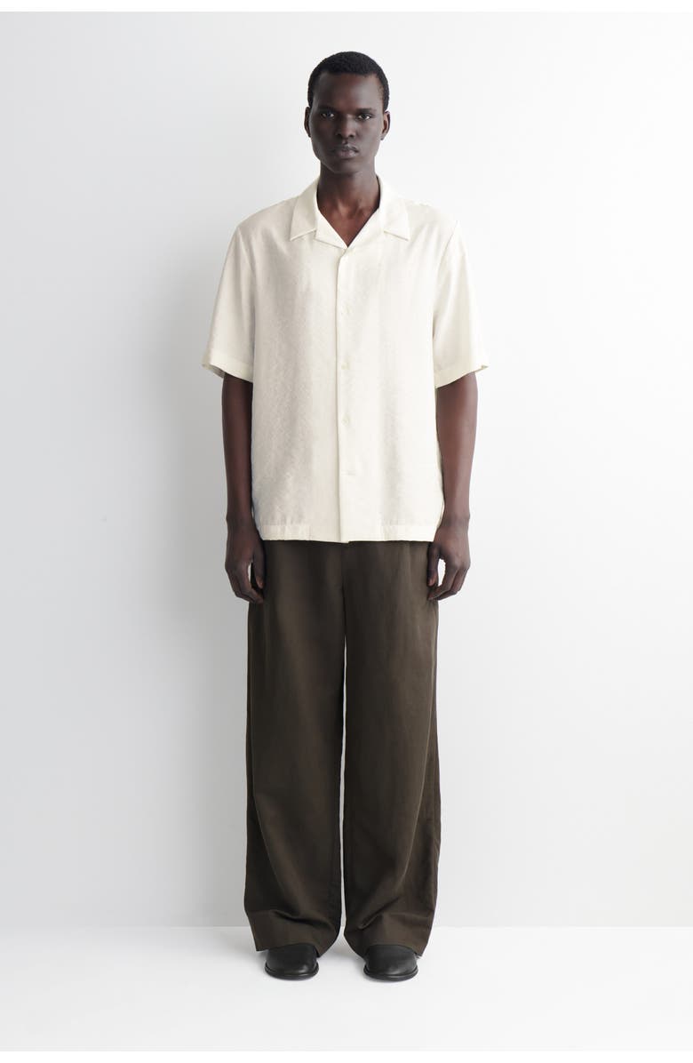 COS Camp-collar Shirt, Alternate, color, Cream