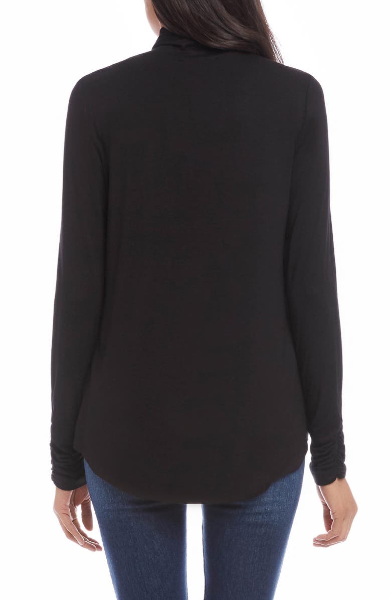 Karen Kane Shirred Sleeve Turtleneck Top, Alternate, color, 