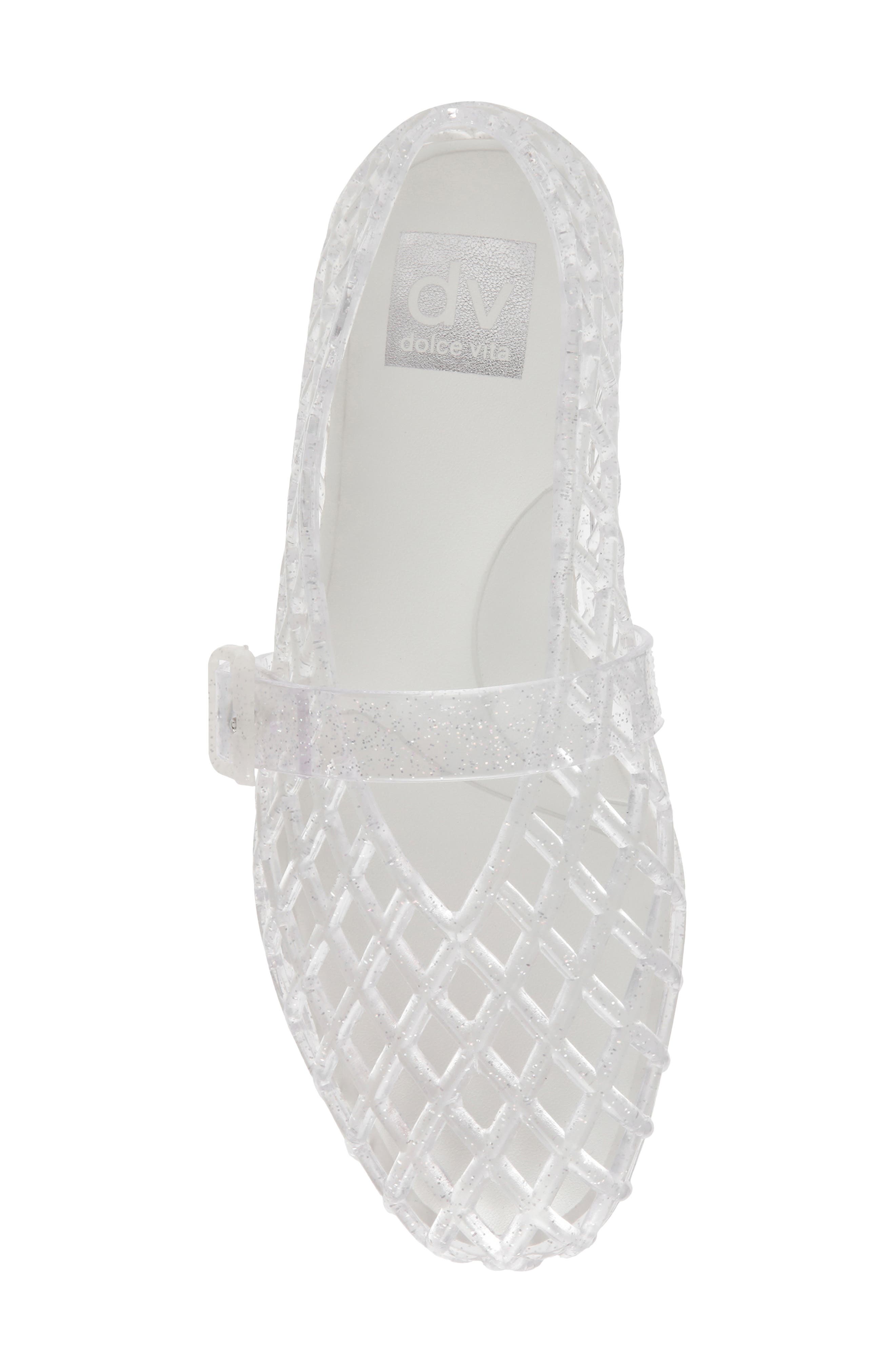 DV by Dolce Vita Kids' Holley Jelly Mary Jane Flat, Alternate, color, Clear