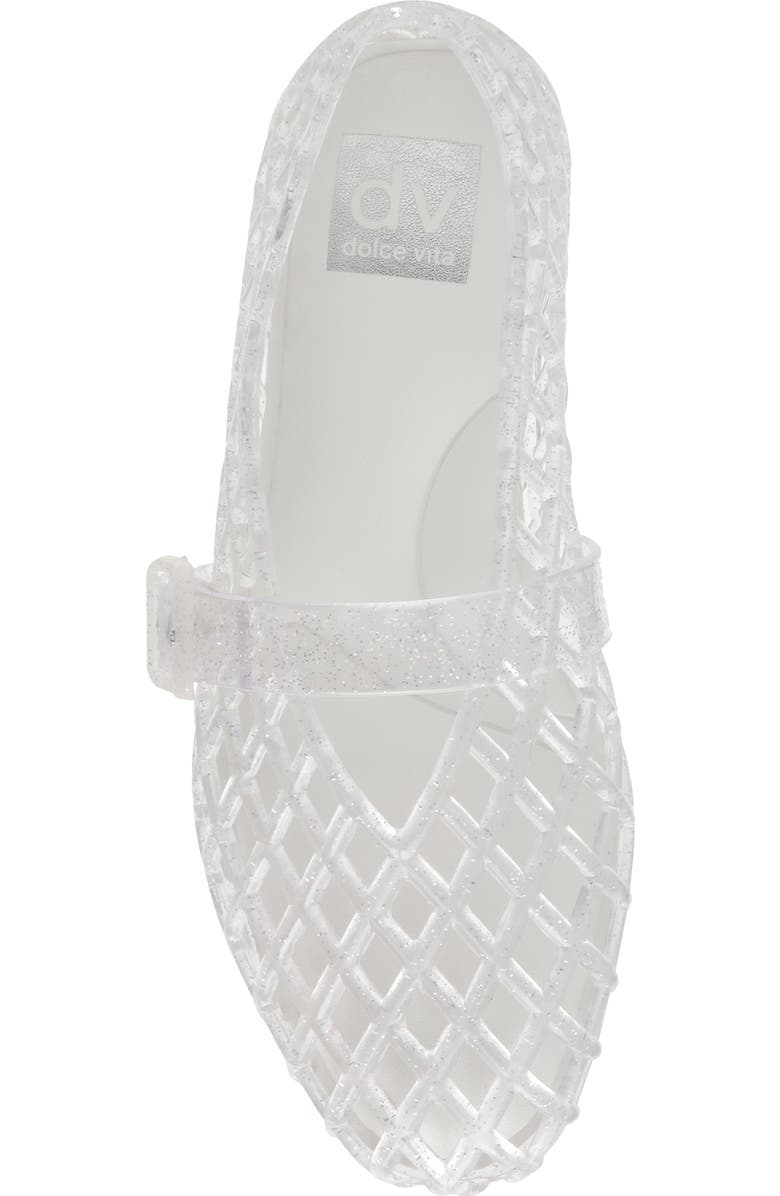 DV by Dolce Vita Kids' Holley Jelly Mary Jane Flat, Alternate, color, Clear