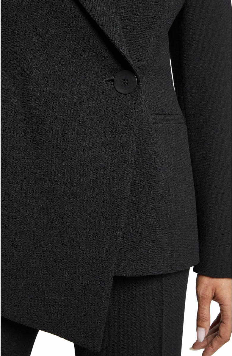 Santorelli MARA Asymmetrical Blazer in Luxury Wool Crepe, Alternate, color,