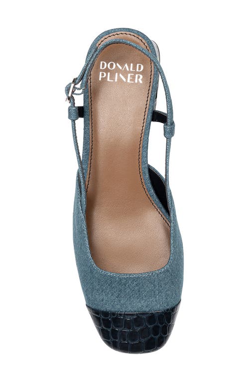 DONALD PLINER DONALD PLINER CROC EMBOSSED TOE SLINGBACK PUMP