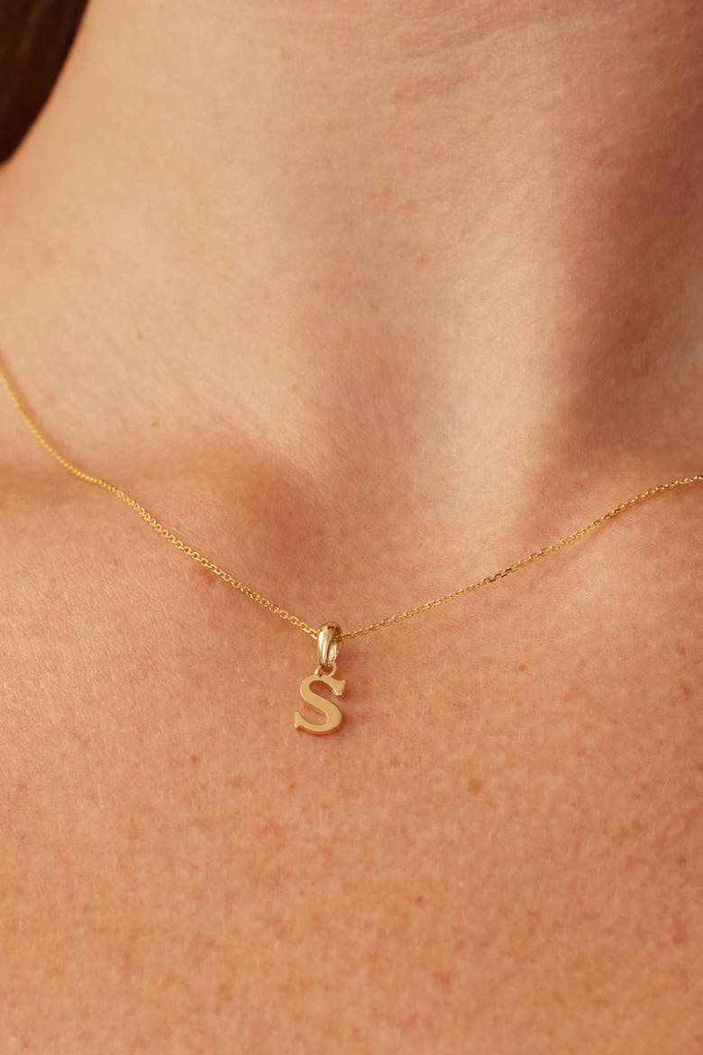 14K Gold My Letter Initial Pendant Necklace, Alternate, color, Letter M