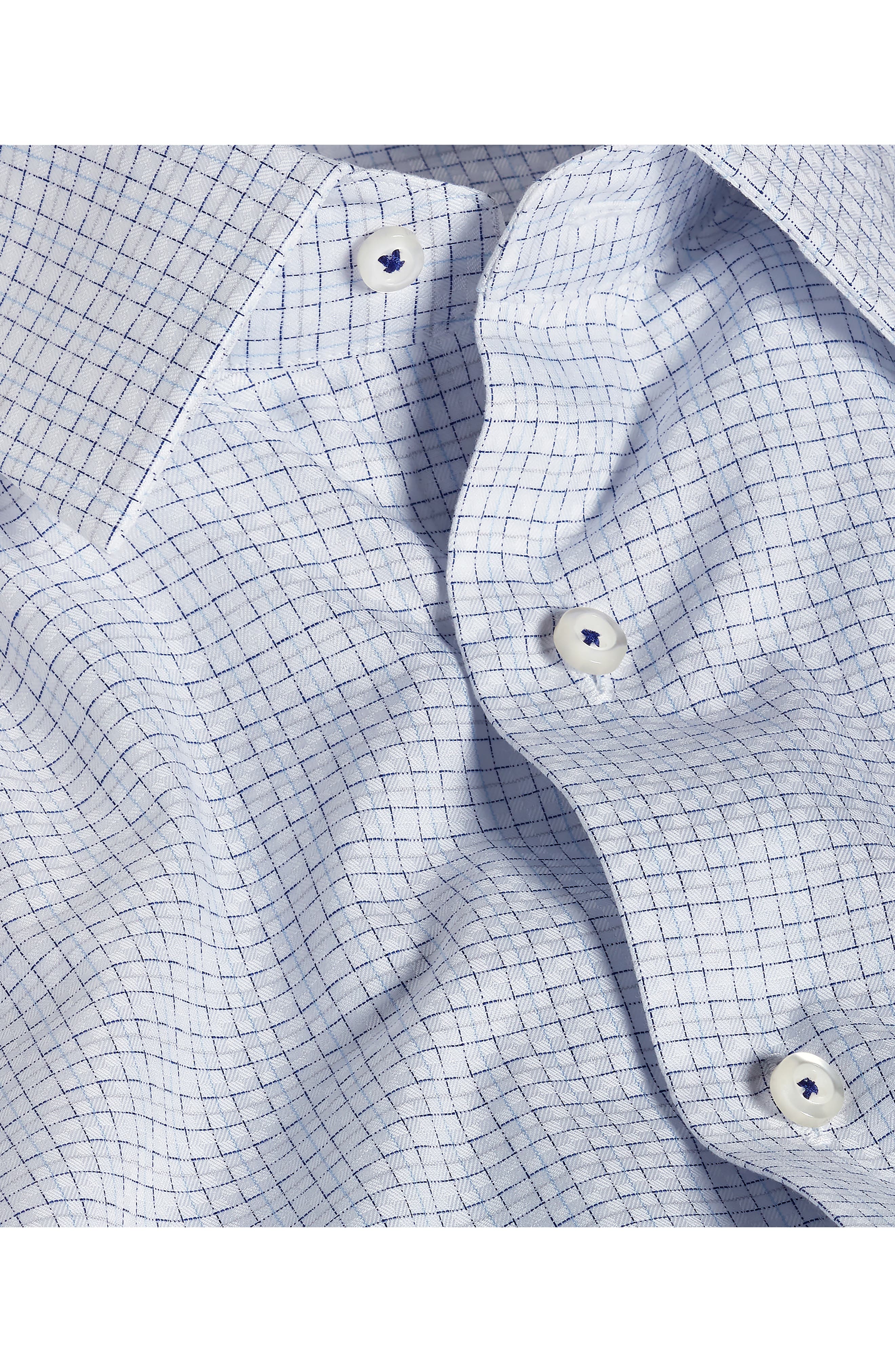 David Donahue Regular Fit Dobby Check Dress Shirt (Men) | Nordstrom