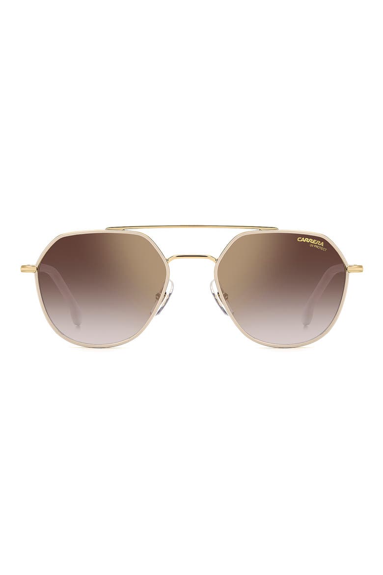 Gender Inclusive Carrera 303/S 53mm Gradient Square Aviator Sunglasses, Main, color, 0VVP-YK