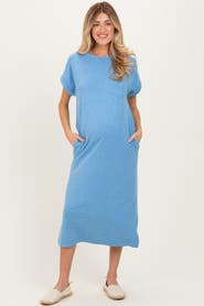 PinkBlush Pocket Front Midi T-Shirt Dress