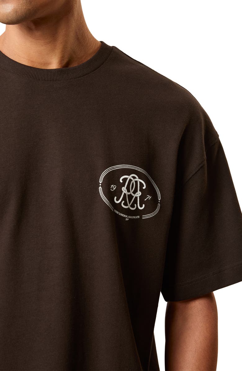 Reiss Cuthbert Graphic T-Shirt, Alternate, color, Brown