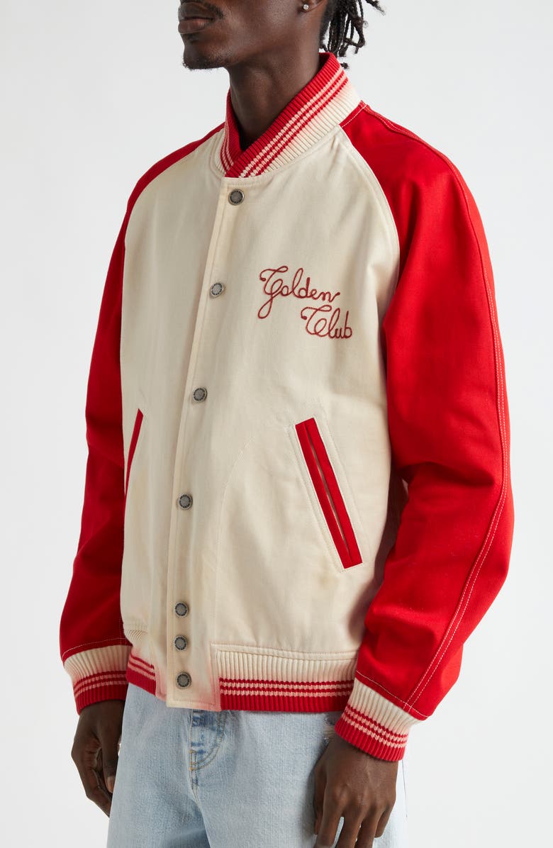 Golden Goose Journey Cotton Twill Varsity Jacket, Alternate, color, 