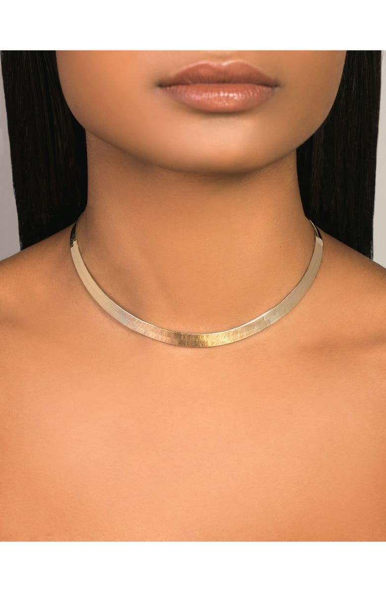 LANA Herringbone Choker, Alternate, color, 