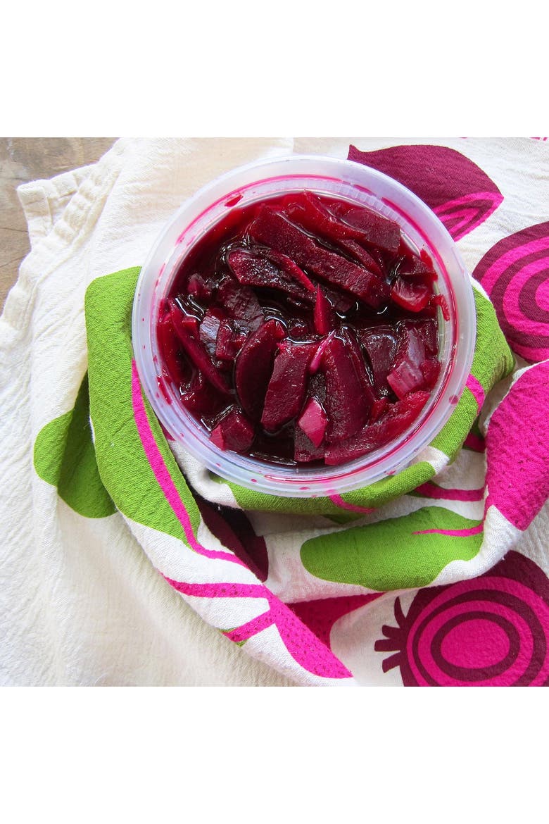Beet Dish Towel + Sponge Cloth Gift Set, Alternate, color, Purple