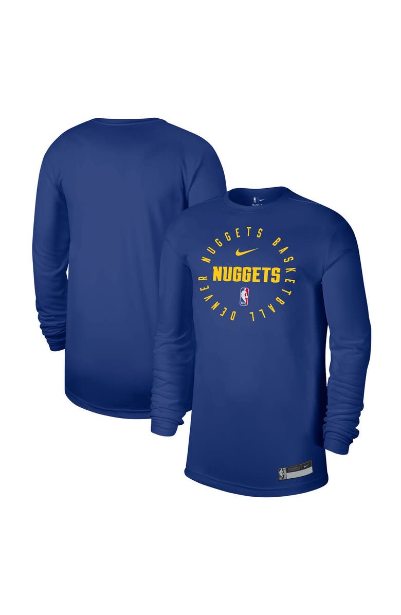 Nike Men's Nike Blue Denver Nuggets 2024/25 Legend On-Court Practice Long Sleeve T-Shirt, Alternate, color, 