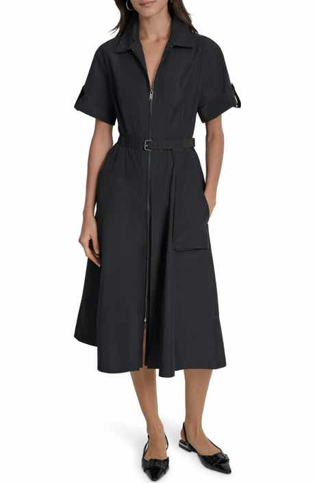 DKNY Zip Front Cargo Dress