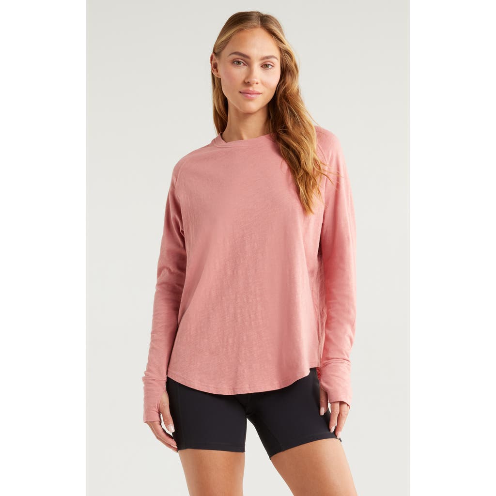 Zella Relaxed Washed 2.0 Long Sleeve Slub Tee