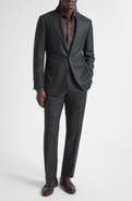 Thom Sweeney Structured Wide Lapel Wool Suit