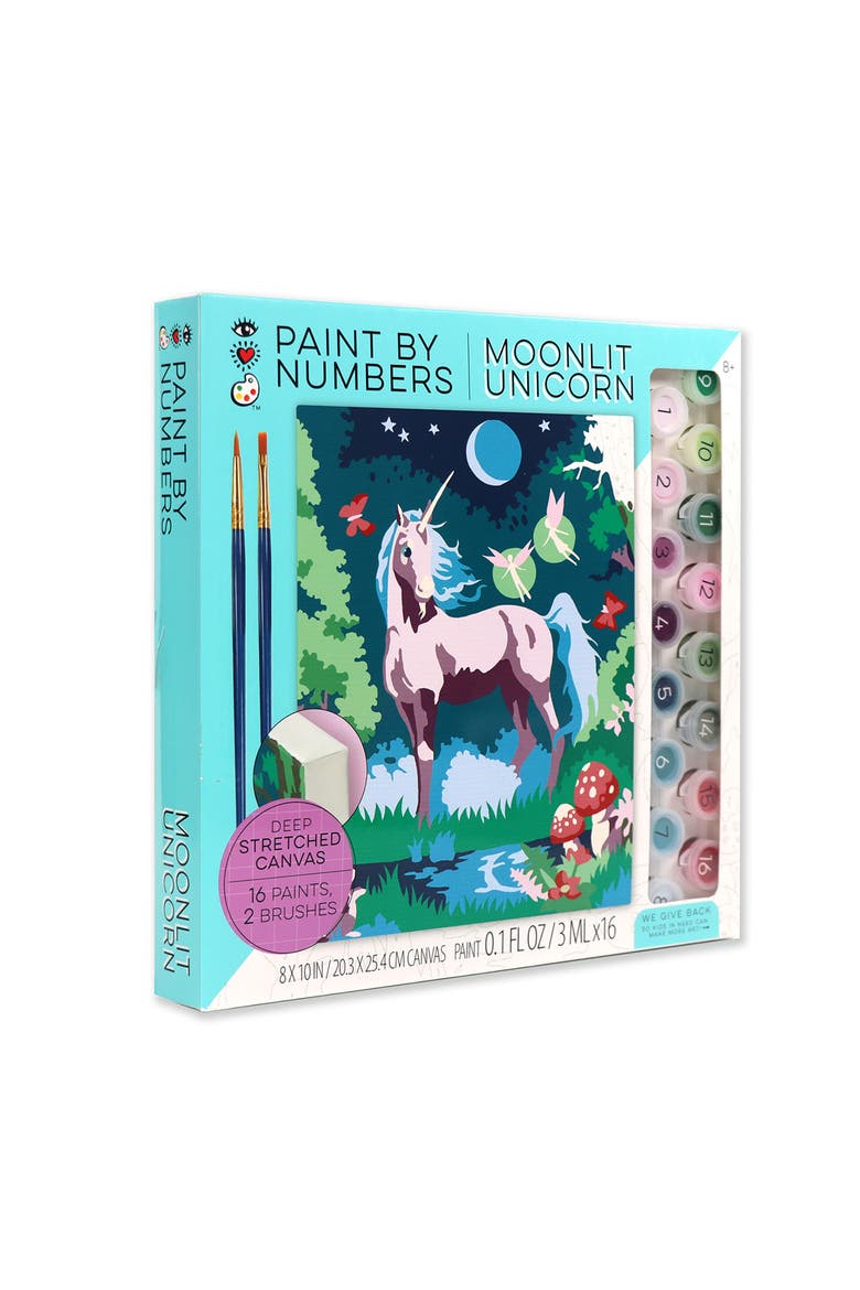 Moonlit Unicorn Paint by Numbers Set, Alternate, color, MULTI
