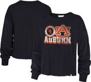 '47 Women's '47 Navy Auburn Tigers Bottom Line Parkway Long Sleeve High Waist T-Shirt