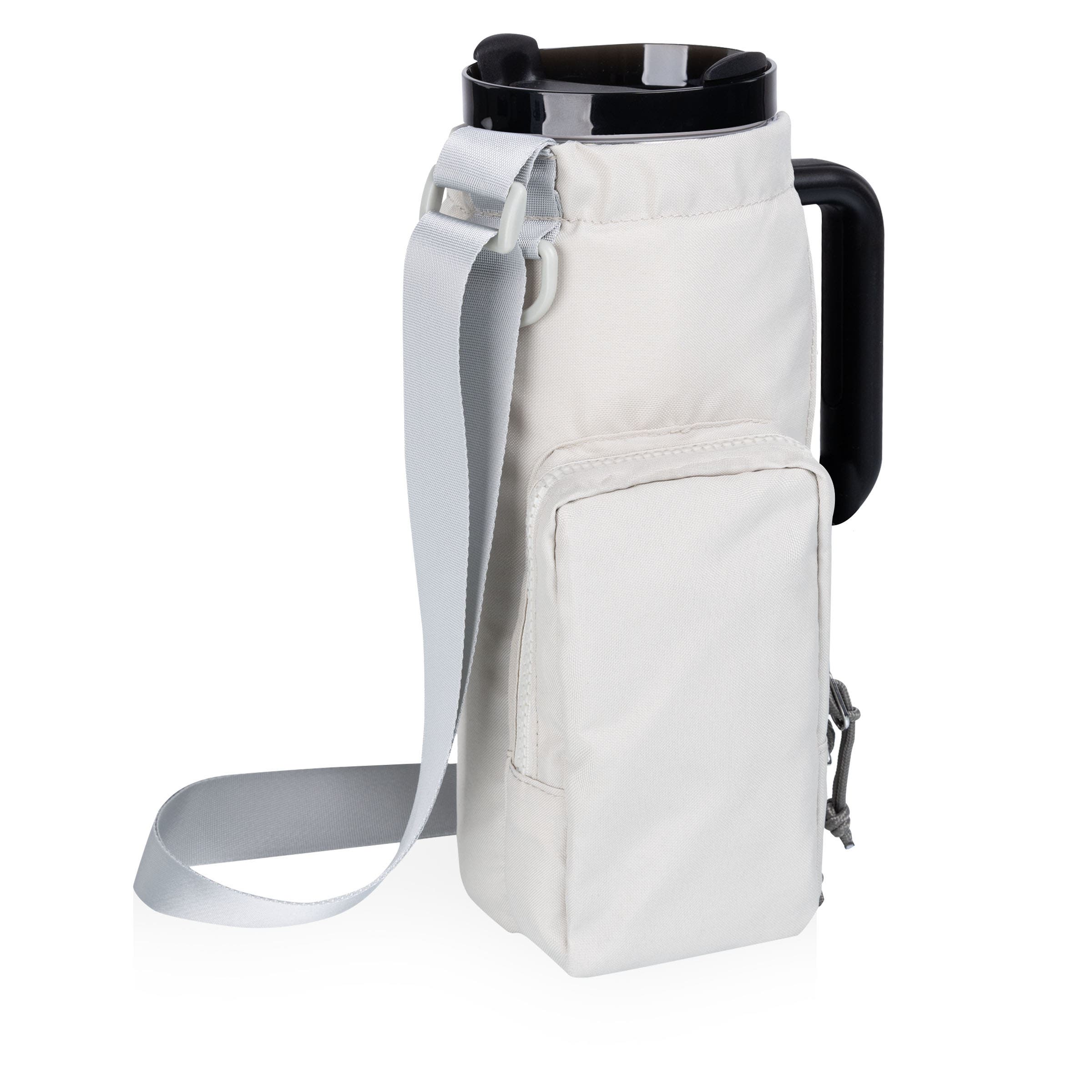 Eclipse Tumber Tote with 40oz Stainless Travel Mug, Alternate, color, Gray & Black
