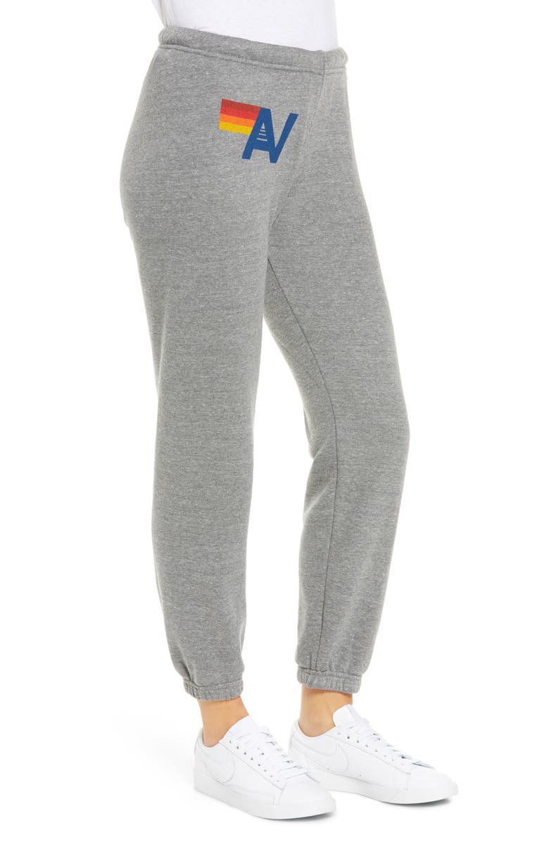 Aviator Nation AV Sweatpants, Alternate, color, Heather Grey