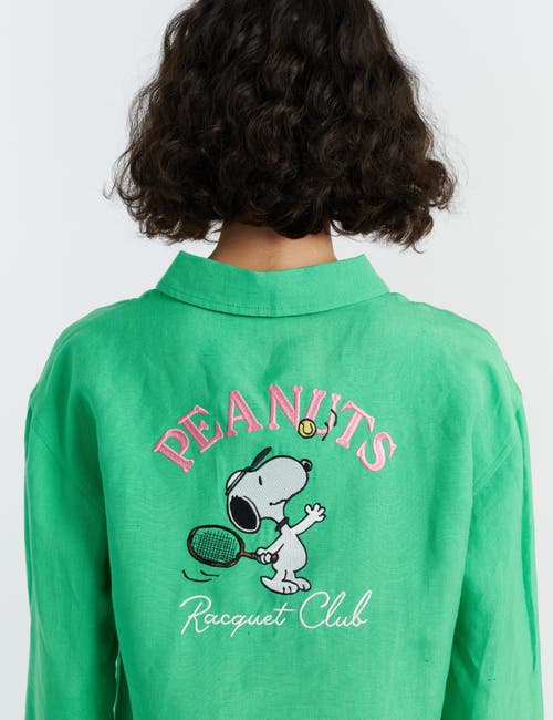 Chinti & Parker Women's Linen-cotton Peanuts Racquet Club Shirt In Green