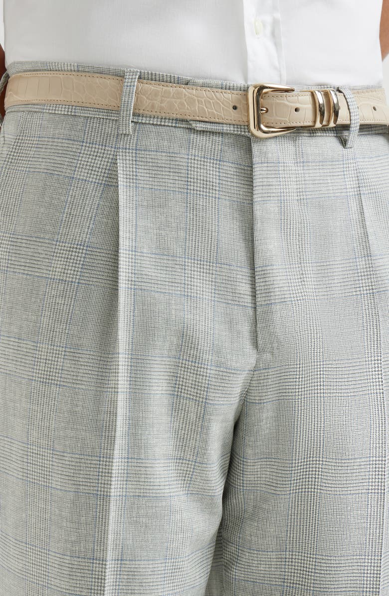 Brunello Cucinelli Prince of Wales trousers, Alternate, color, Pearl Grey