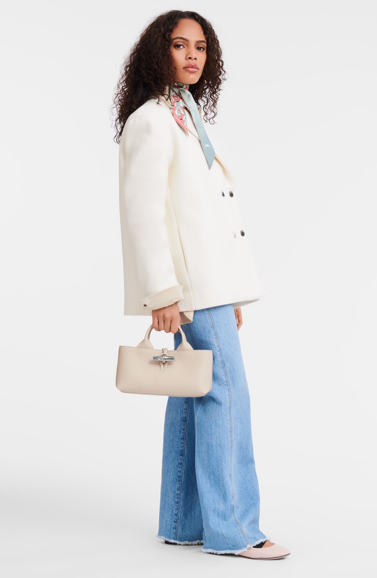Le Roseau Leather Shoulder Bag, Alternate, color, PAPER