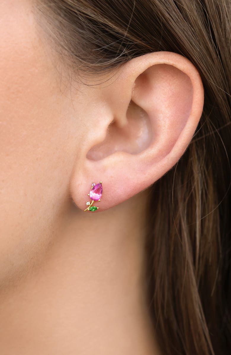 Girls Crew Blossoming Tulip Stud Earrings, Alternate, color, Gold