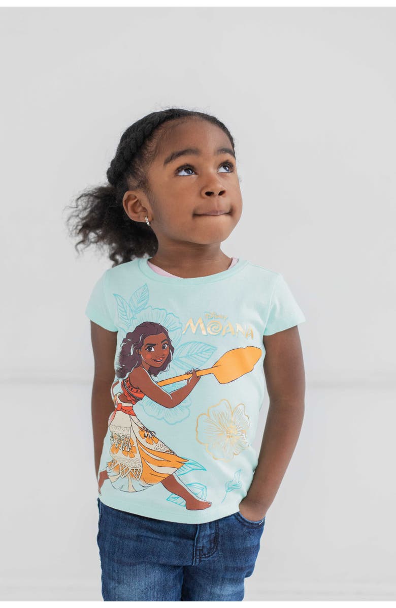 Disney Moana 3-Pack T-Shirts, Alternate, color, Orange/White/Blue