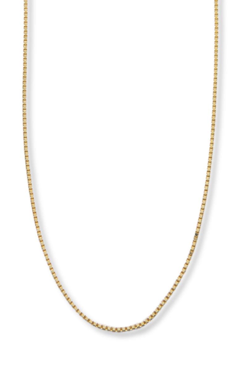 Argento Vivo Sterling Silver Box Chain Necklace, Main, color,
