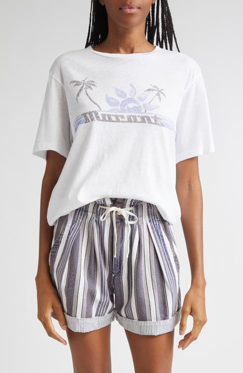 Zewel Oversize Cotton Graphic T-Shirt