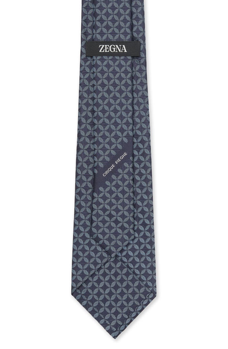 ZEGNA TIES Cinque Pieghe Diamond Jacquard Silk Tie, Alternate, color, 