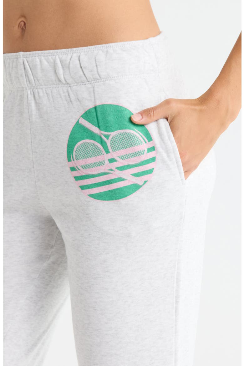 Sleeveless Sweatshirt & Joggers Fleece Pajamas, Alternate, color, H CLOUD
