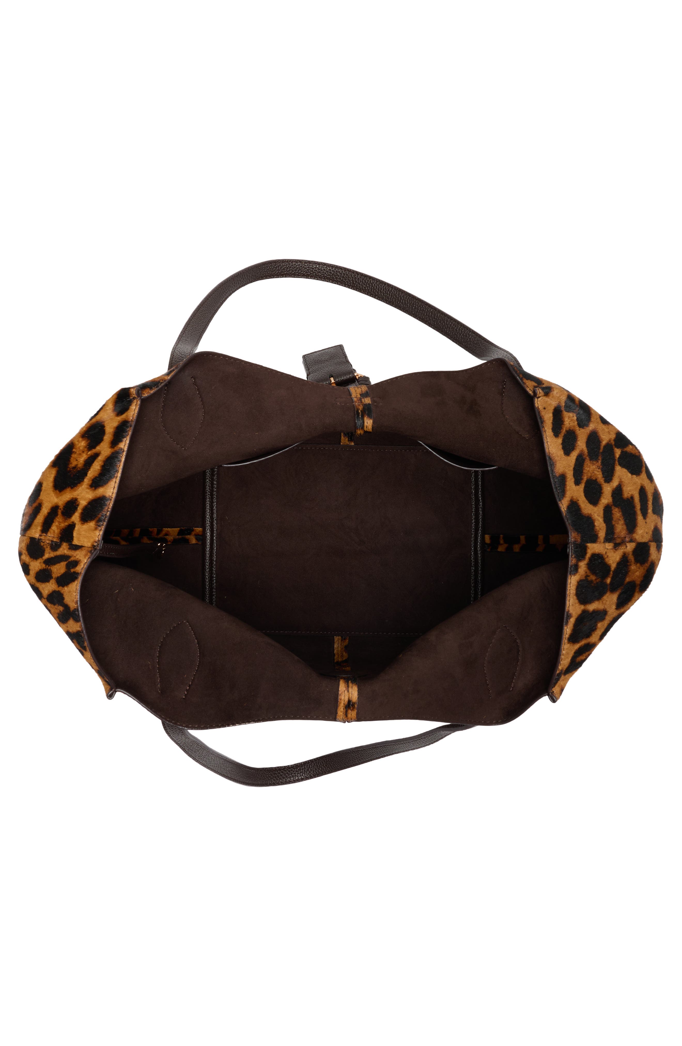 Lucia Leather North/South Tote, Alternate, color, LEOPARD/ CACAO