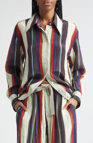 Christopher John Rogers Morris Stripe Button-Up Shirt