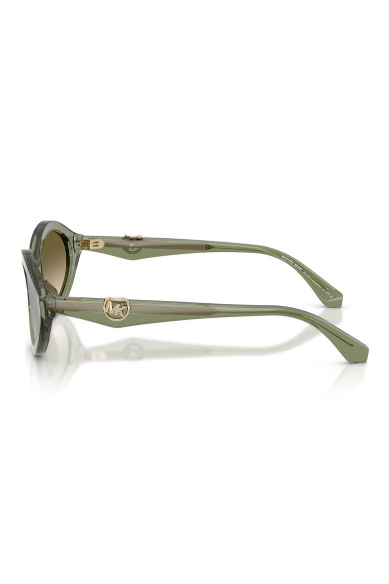 Carlazzo 55mm Oval Sunglasses, Alternate, color, GREEN TRANSPARENT / GREEN