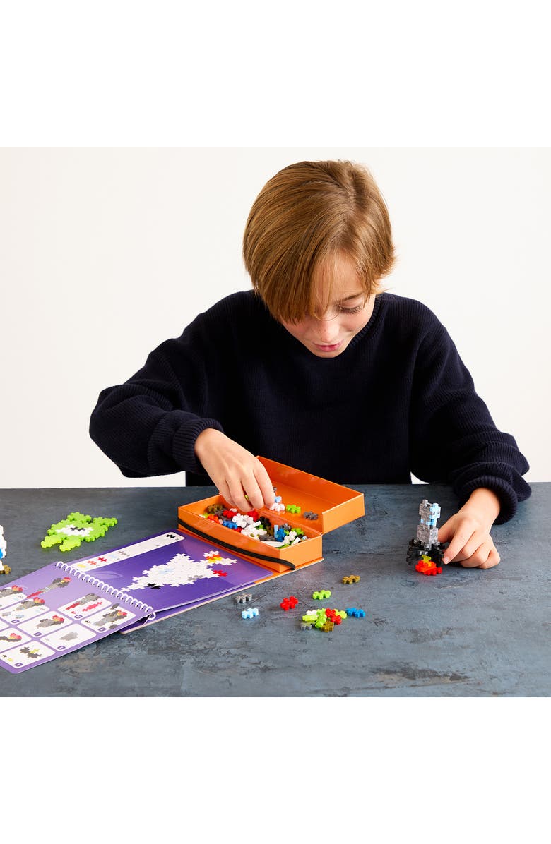 Plus-Plus USA Space Puzzle by Number Activity Pad Playset, Alternate, color, Orange Multi