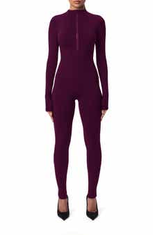 Naked Wardrobe Quarter Zip Jumpsuit