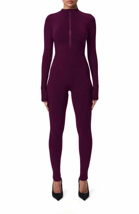 Naked Wardrobe Quarter Zip Jumpsuit