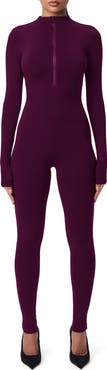 Naked Wardrobe Quarter Zip Jumpsuit