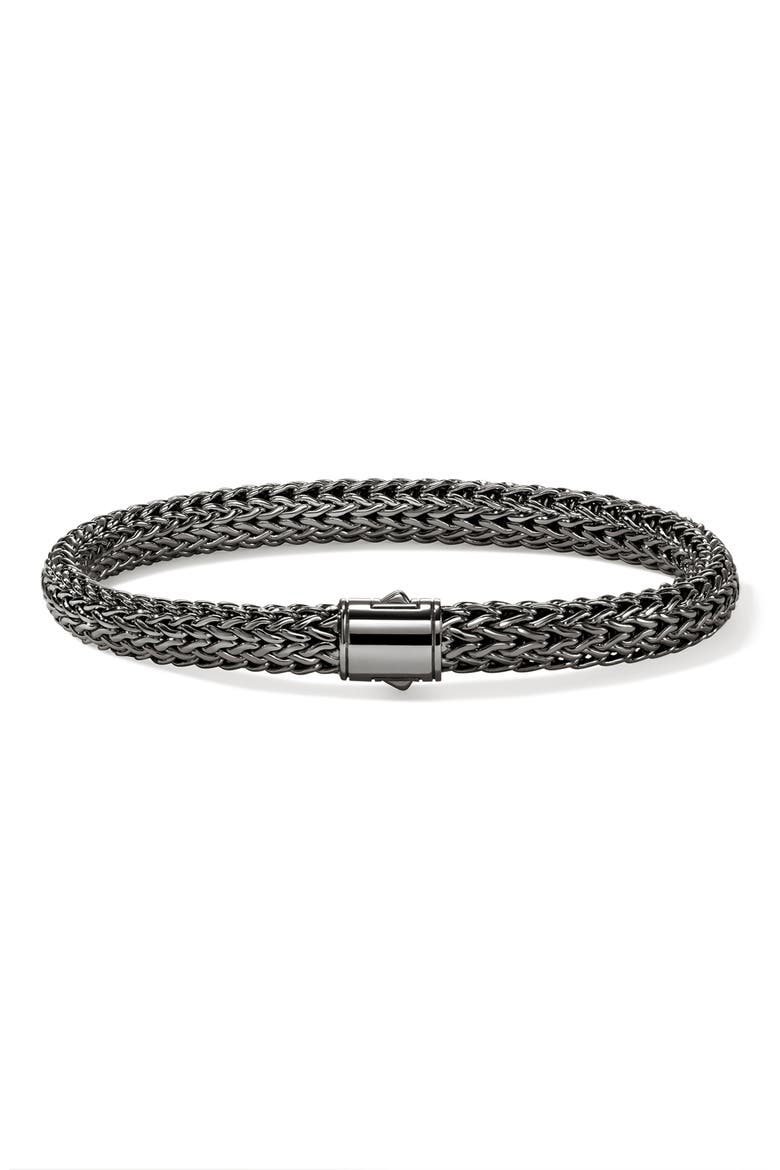 Icon Bracelet, 6.5mm, Main, color, DARK SILVER