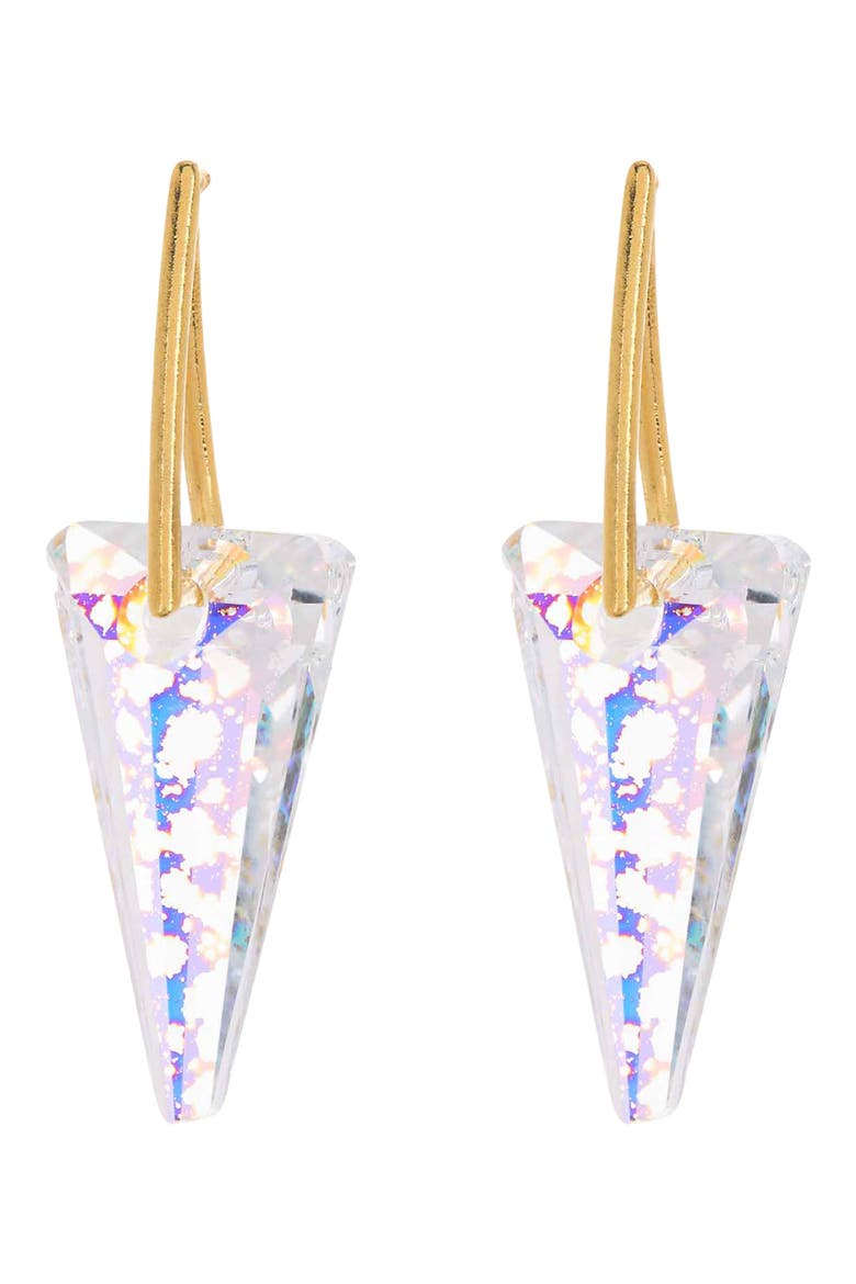 Crystal Spike Earrings, Main, color, GOLD