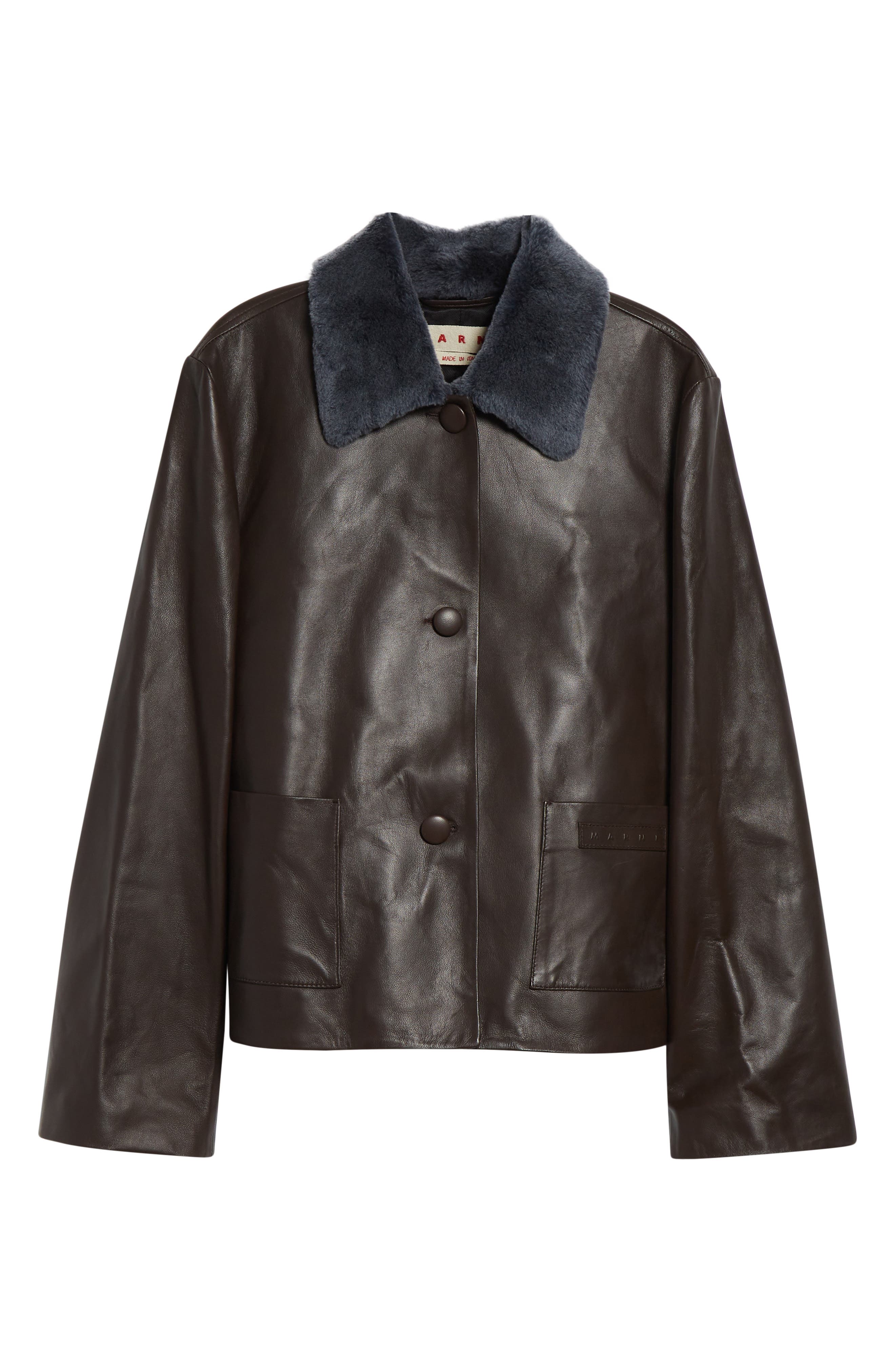 Paloma Wool Plomy Leather Crossover Jacket In Brown