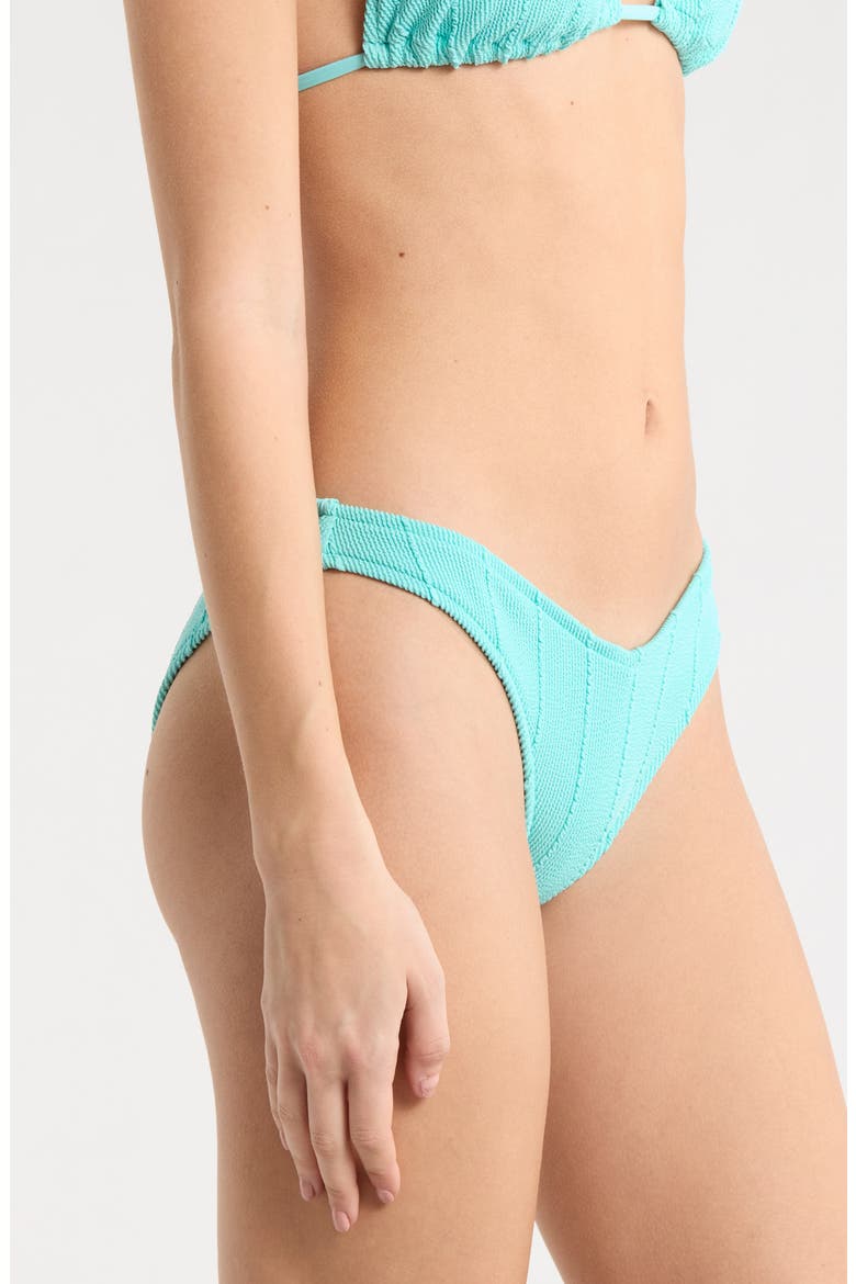Vibe Surf High Cut Bikini Bottoms, Alternate, color, SEA BLUE