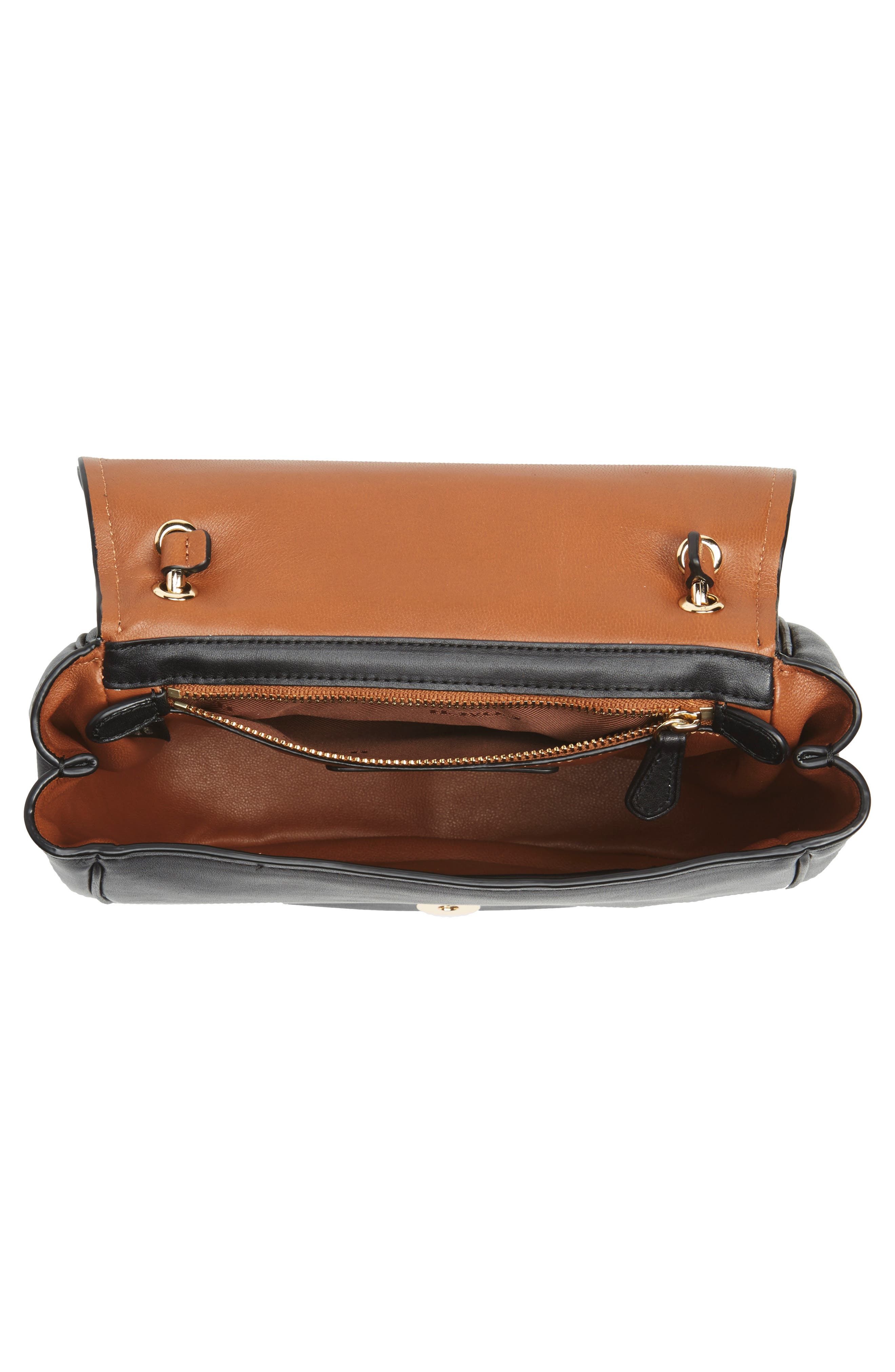 Small Nomad Leather Shoulder Bag, Alternate, color, BLACK/ GOLD