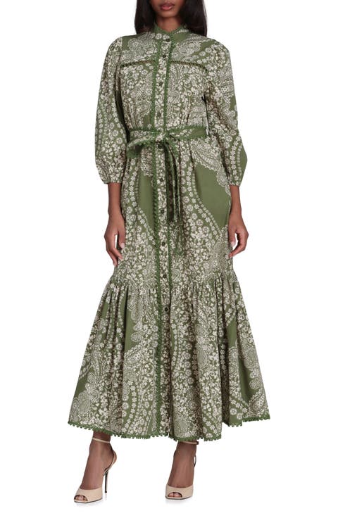 Cotton Poplin Floral Maxi Dress